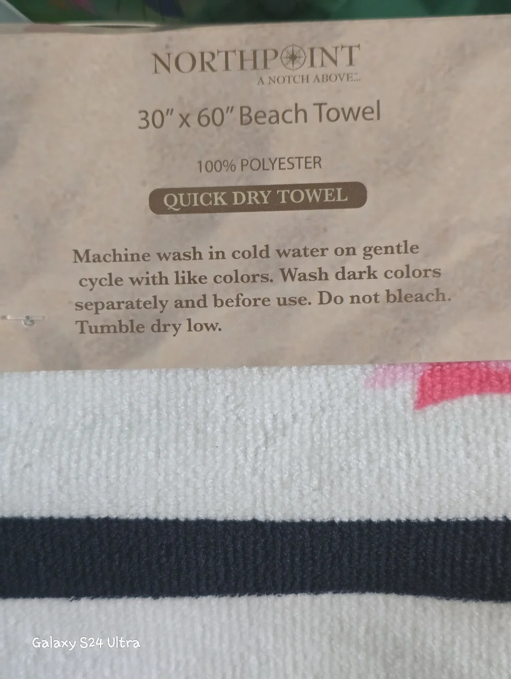 3 Piece Beach/ Pool Set: Towel Bag, Cup, & Flip Flops Sz 9/10 NEW